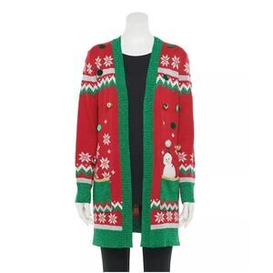 Jingle Bell Ugly Christmas Cardigan United States Sweaters Holiday Size XL